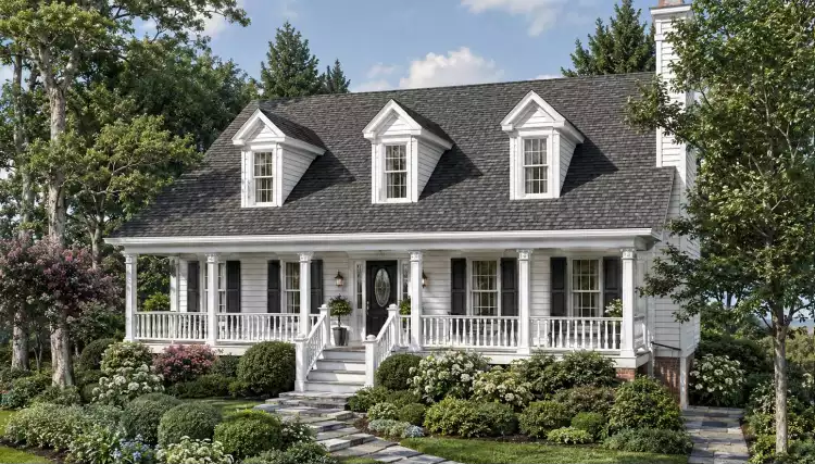 image of 2 story farmhouse plans with porches plan 2054