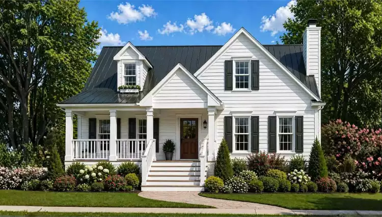 image of side entry garage house plan 2055