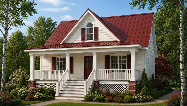 image of small cape cod house plan 2061