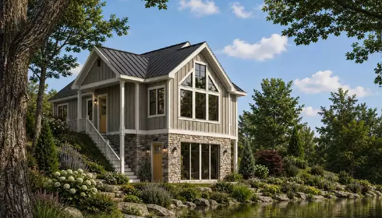 image of small craftsman house plans with garage space plan 4249
