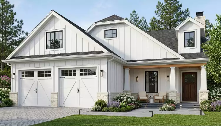 image of single story cottage house plan 5688