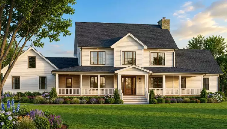 image of side entry garage house plan 5735