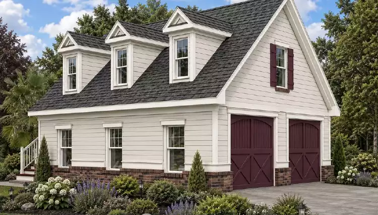 image of garage house plan 6347