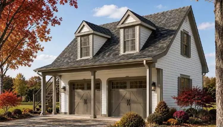 image of garage house plan 6946