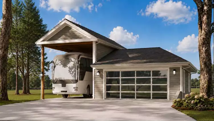 image of garage house plan 6948
