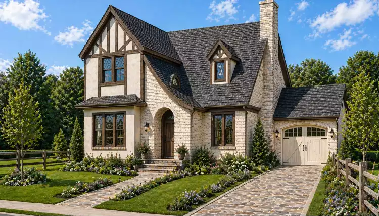 image of 2 story cottage house plan 7912