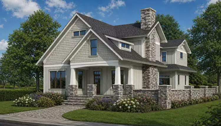 image of 2 story craftsman house plan 7915