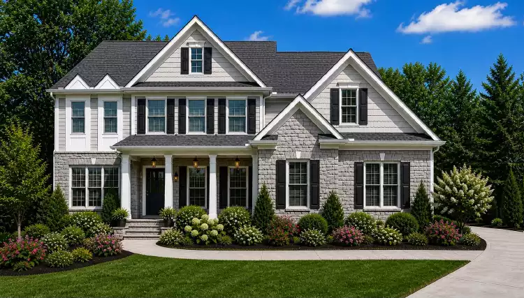 image of 2 story contemporary house plan 8071