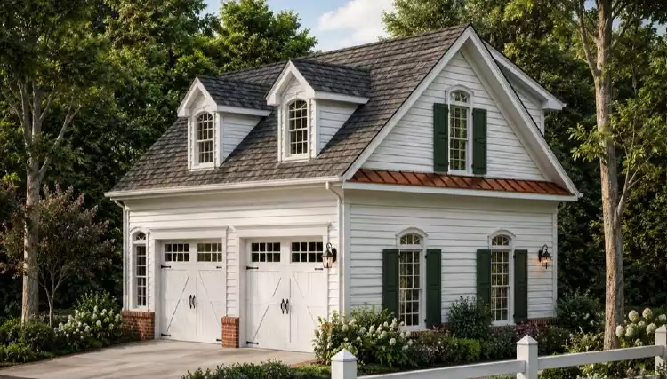 image of garage house plan 8090