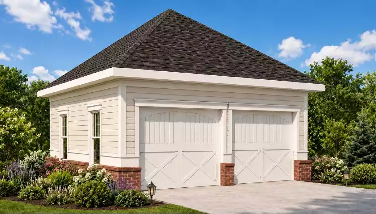 image of garage house plan 8307