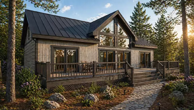 image of log home plan 8645