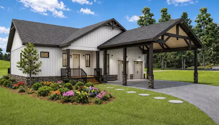 image of lake cottage house plan 9917
