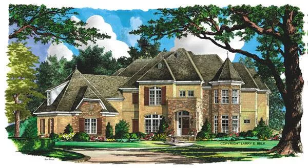 image of french country house plan 8381