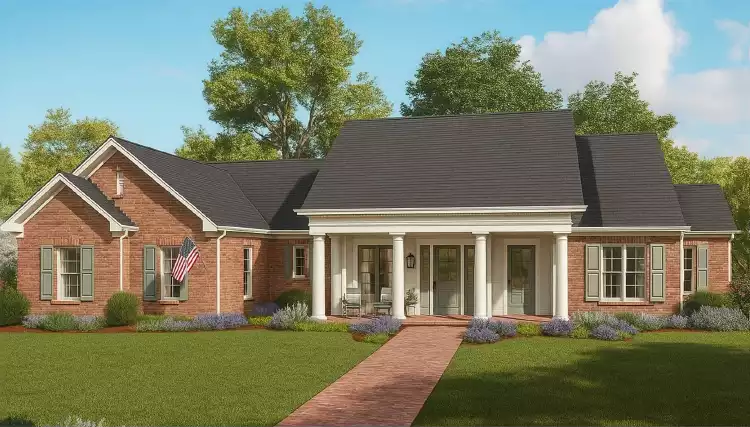 image of modern farmhouse plan 10876