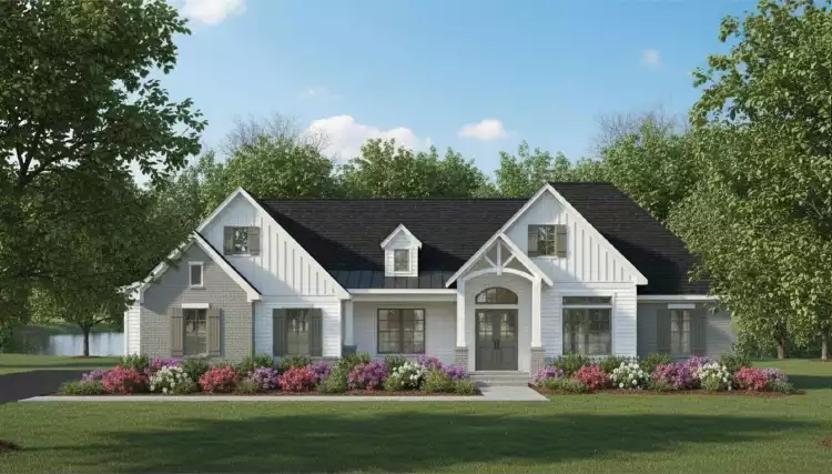 image of single story french country house plan 12136