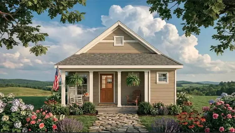 image of tiny beach house plan 12539