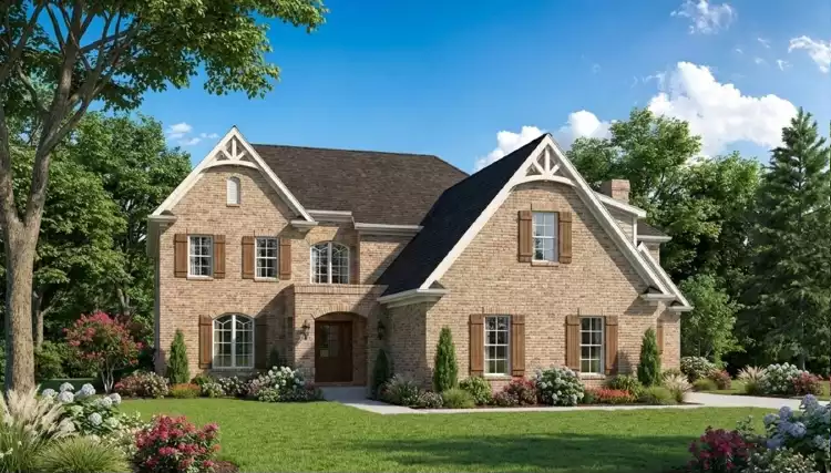 image of side entry garage house plan 2241