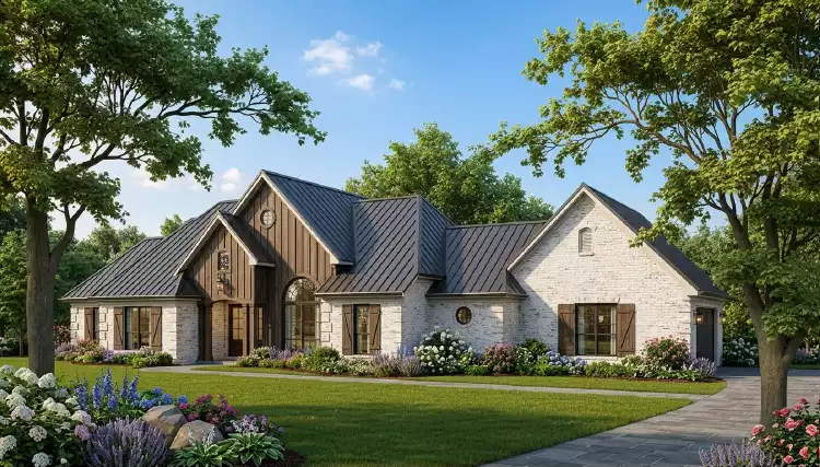 image of single story traditional house plan 2692