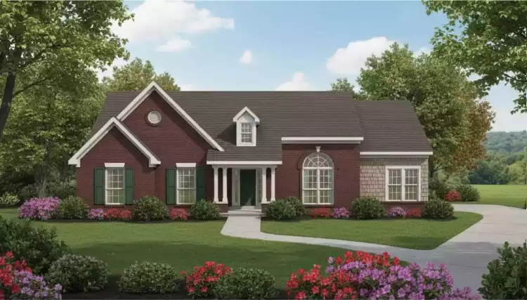 image of single story farmhouse plans with porches plan 2696