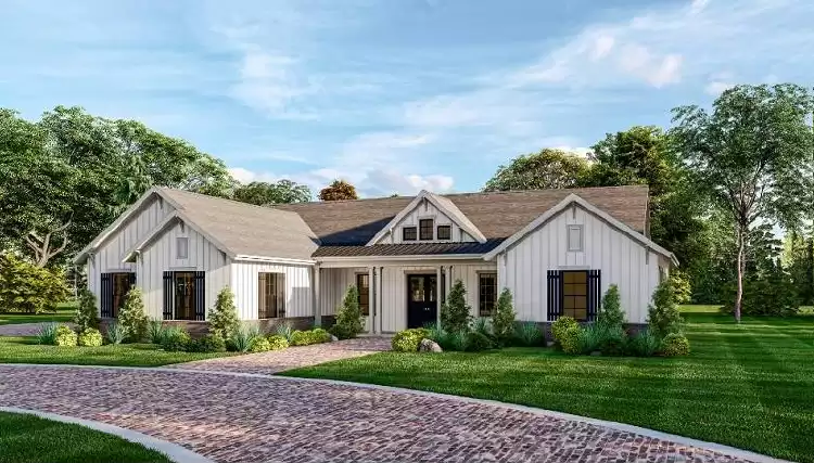 image of single story country house plan 5018