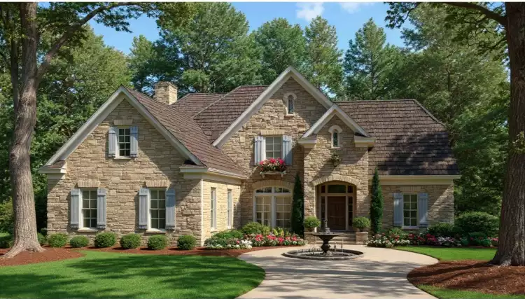 image of 2 story cottage house plan 8356