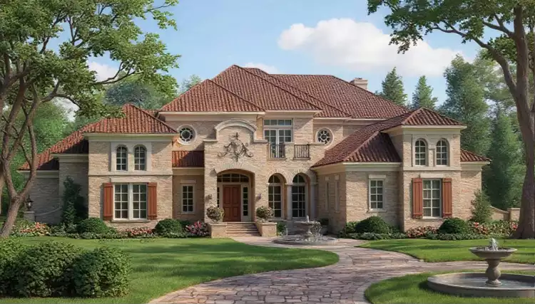 image of tuscan house plan 8363