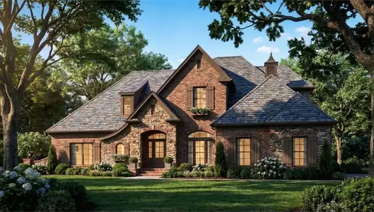 image of 2 story cottage house plan 8385