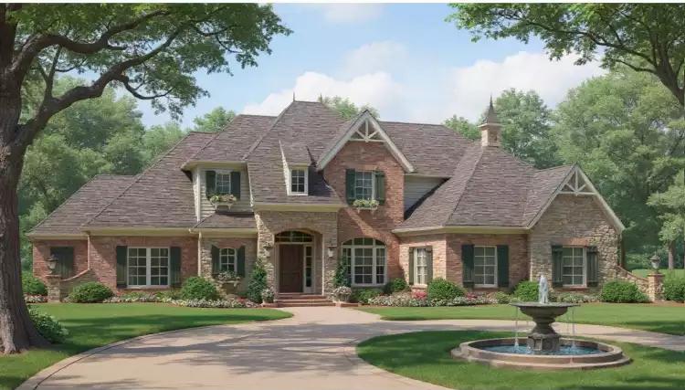 image of french country house plan 8422