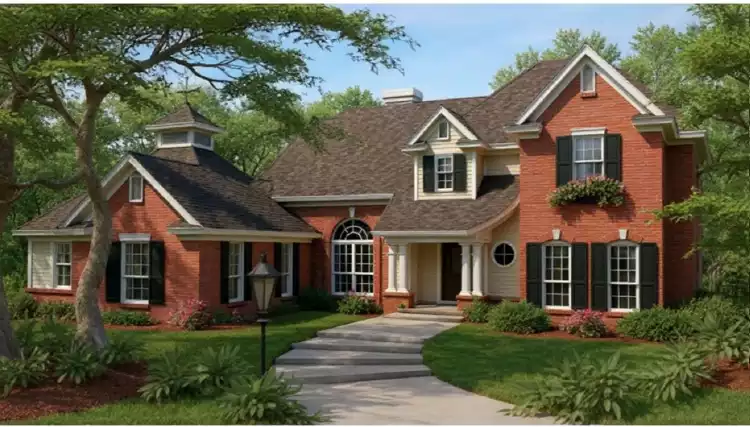 image of 2 story cottage house plan 8477