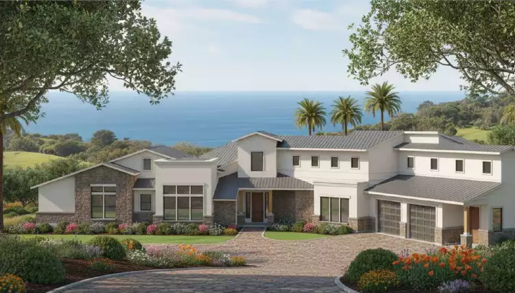 image of courtyard house plan 9075