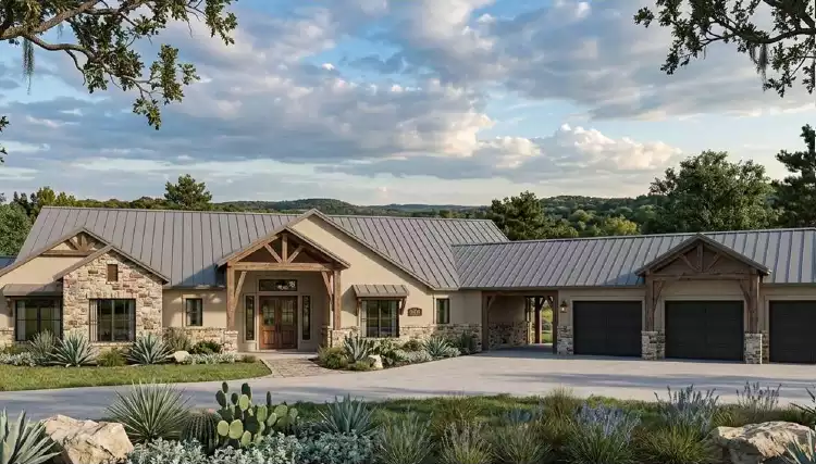 image of large farmhouse plan 9763