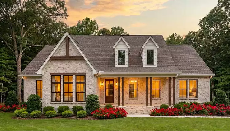 image of side entry garage house plan 10075