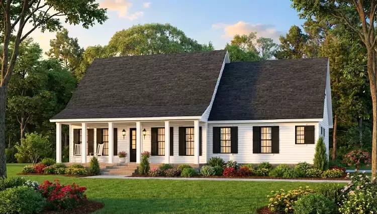 image of single story craftsman house plan 3420