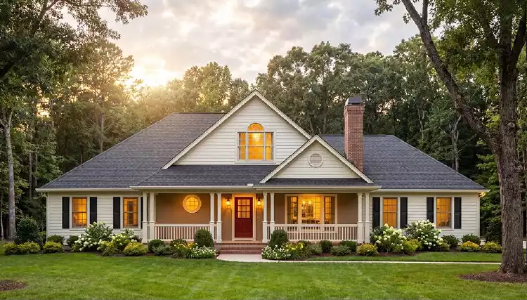 image of side entry garage house plan 3474