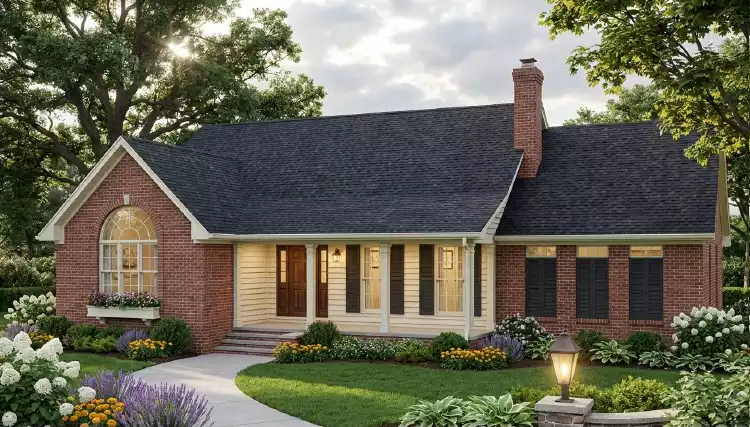 image of small southern house plan 3491