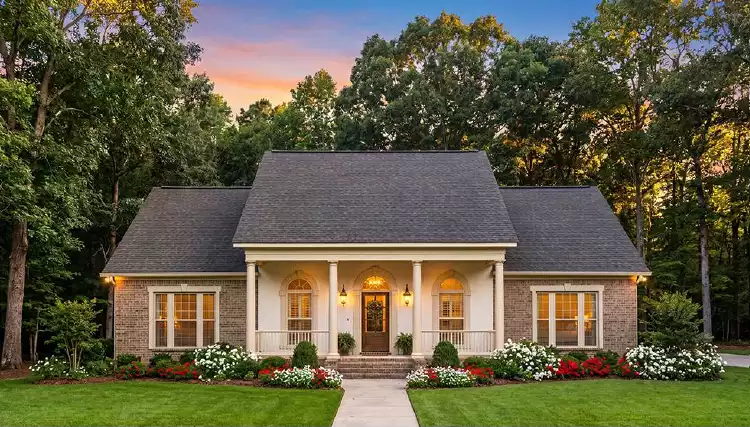image of side entry garage house plan 3497