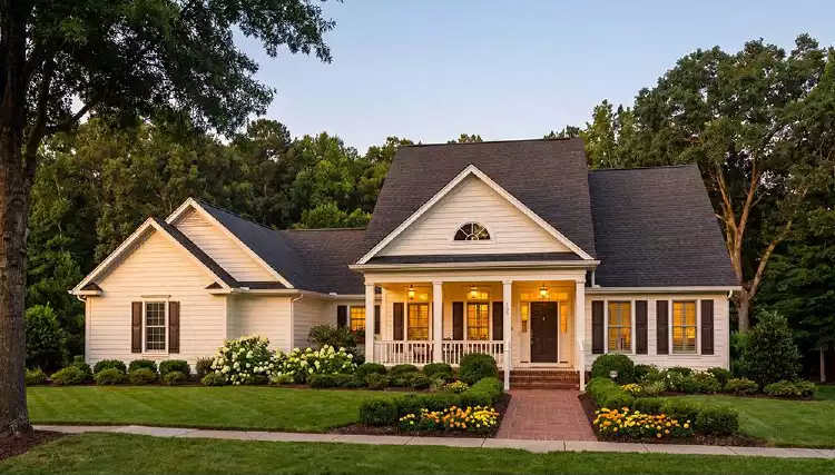 image of side entry garage house plan 3500