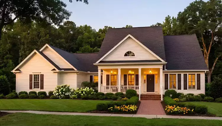 image of single story traditional house plan 3500