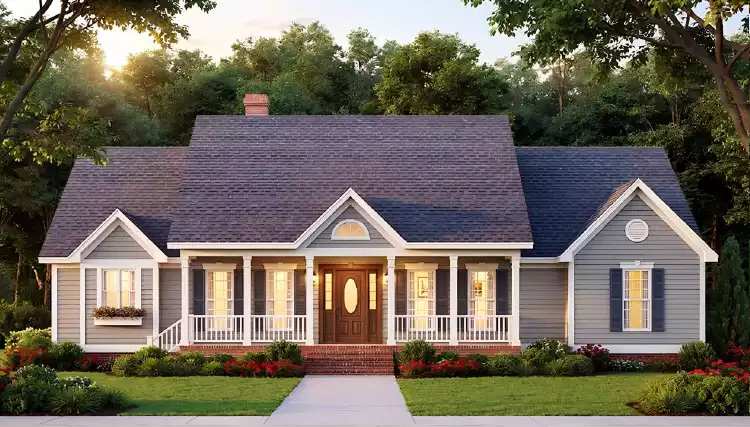image of side entry garage house plan 3515