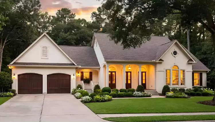 image of single story traditional house plan 3516