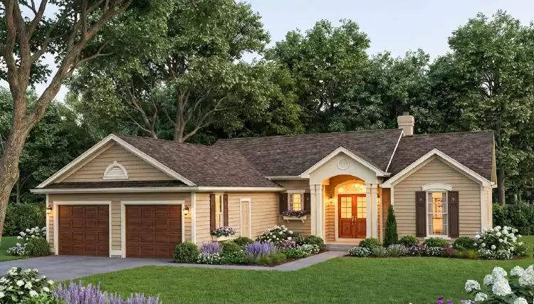 image of small cottage house plan 3518