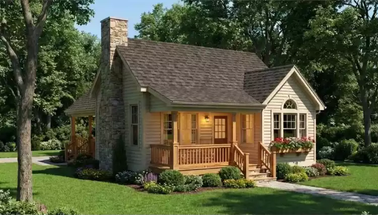 image of cottage house plan 3522