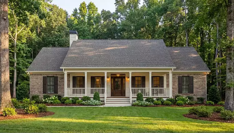 image of side entry garage house plan 3527