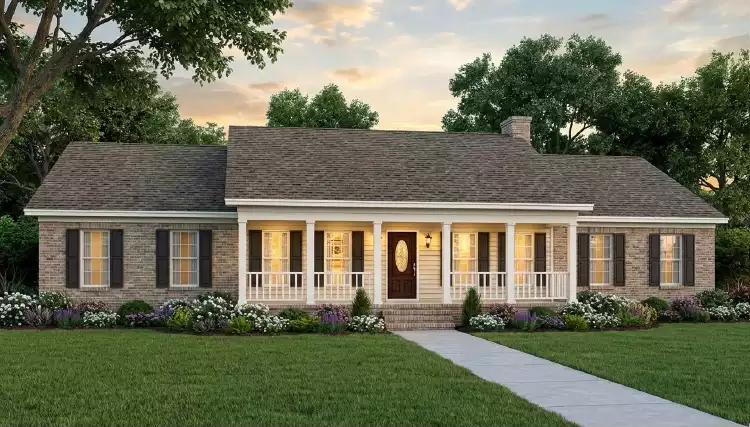 image of small southern house plan 3539