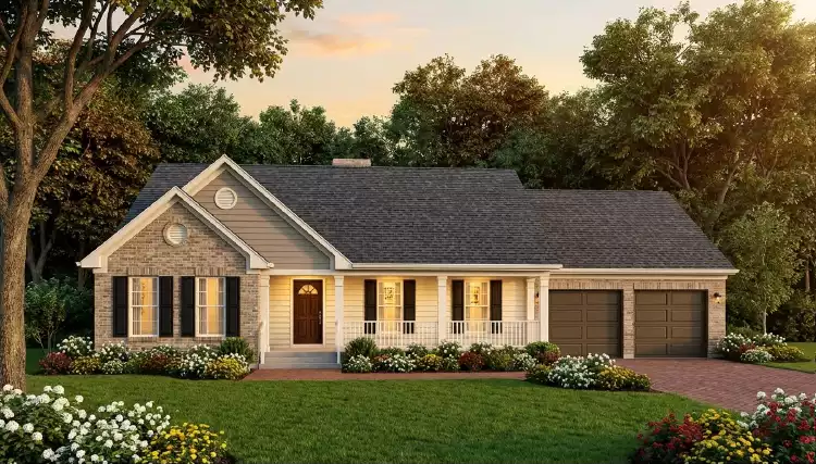 image of small southern house plan 3619