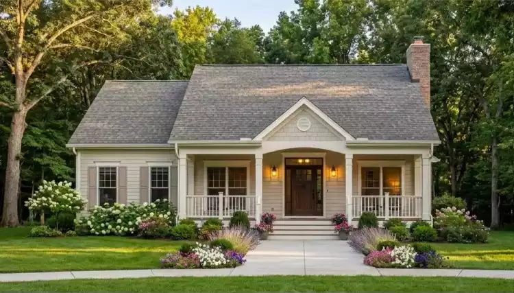 image of small colonial house plan 3621