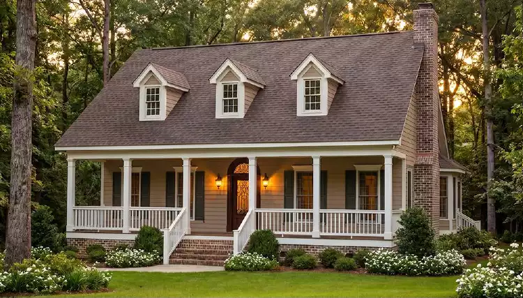 image of single story traditional house plan 3632