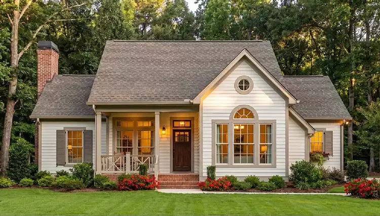 image of side entry garage house plan 3651