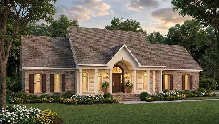 image of side entry garage house plan 3652
