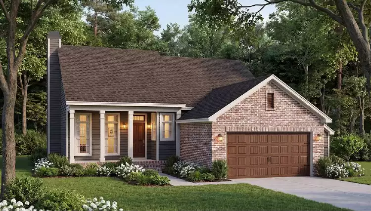 image of small southern house plan 3656